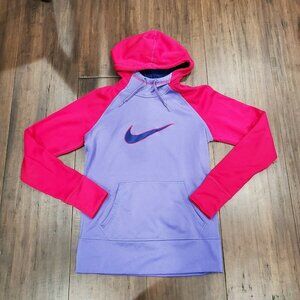 Nike Therma Fit Woman Long Sleeve Pullover Hoodie Sz.Small Purple and Pink
